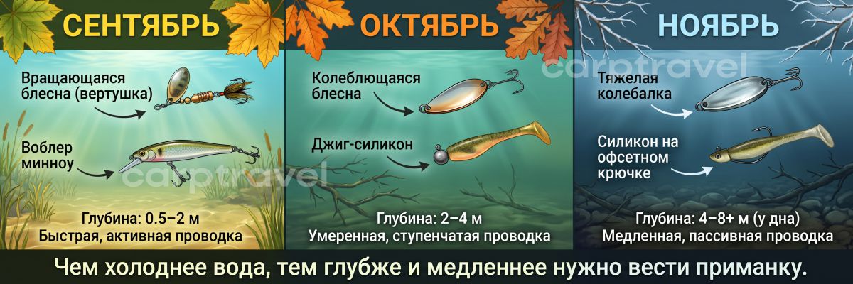 Снасти для ловли щуки осенью на спиннинг с берега