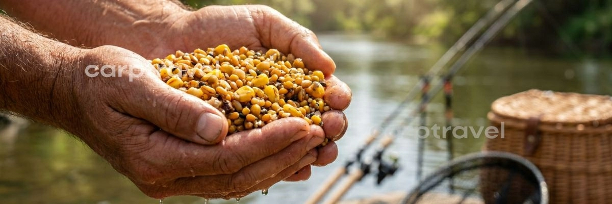Кукуруза в составе зерновых смесей для рыбалки CarpTravel