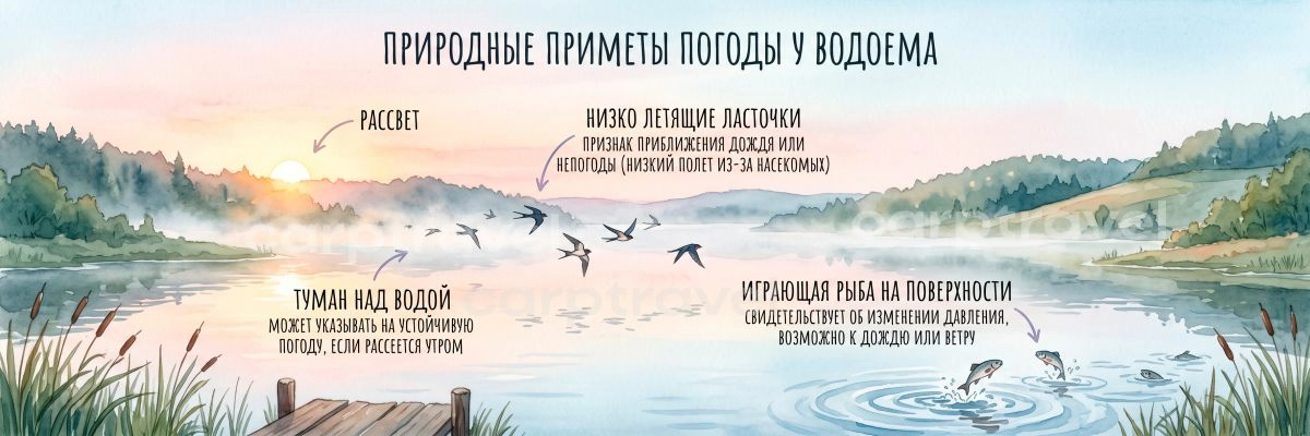 Природные приметы читаются прямо на водоёме — стоит только присмотреться