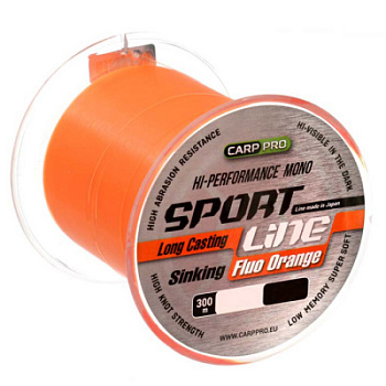 Леска Carp Pro Sport Line Fluo Orange  1000м 6,6кг/0,31мм (Оранжевая) 