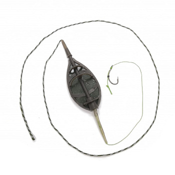 Готовый карповый монтаж с флэт кормушкой Carp Hunter Flat Method 50 гр 1шт