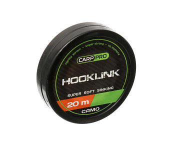 Повод. мат. без оболочки Carp Pro Sinking Hooklink  20м 15lb/ (Camo ) 